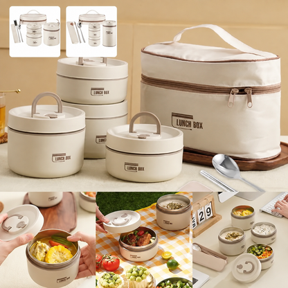 Portable Lunch Box With Insulated Bag