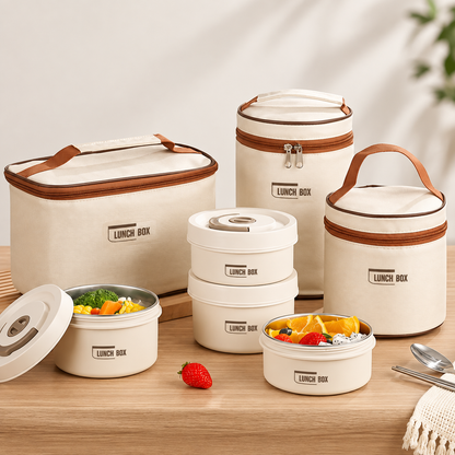 Portable Lunch Box With Insulated Bag