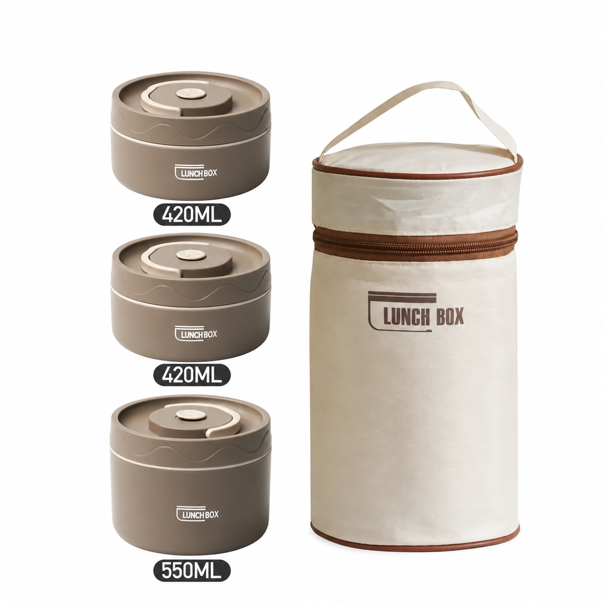 Portable Lunch Box With Insulated Bag