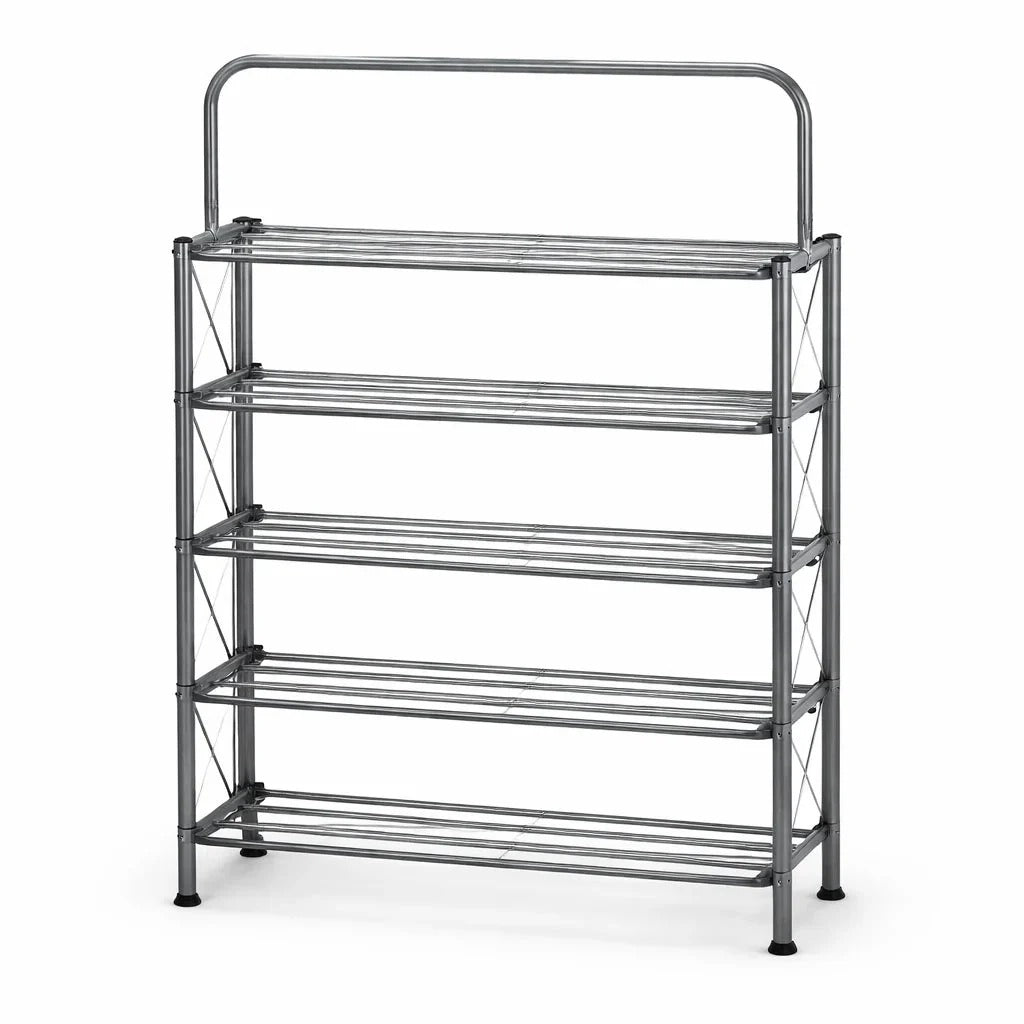 Foldable Shoe Rack with Wall Hanging