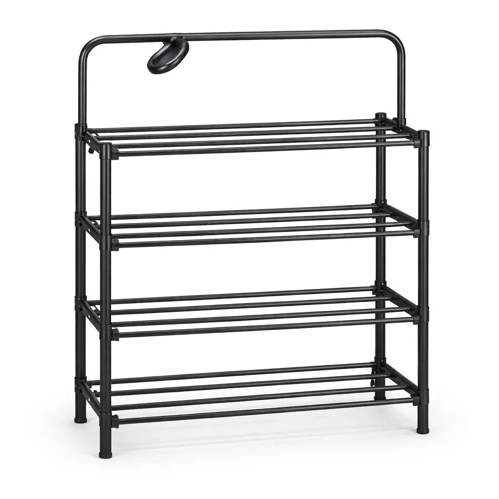 Foldable Shoe Rack with Wall Hanging