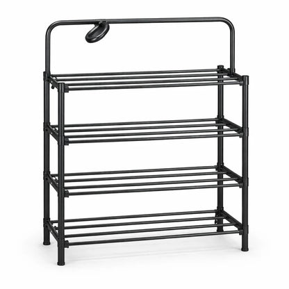 Foldable Shoe Rack with Wall Hanging