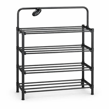 Foldable Shoe Rack with Wall Hanging